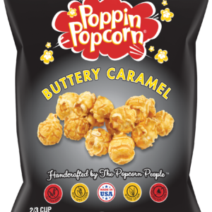 SNACK SIZE BAGS - BUTTERY CARAMEL (120-3.2 oz. bags)  GREAT FOR SALES REP HANDOUTS AND GOLF TOURNAMENT HANDOUTS!