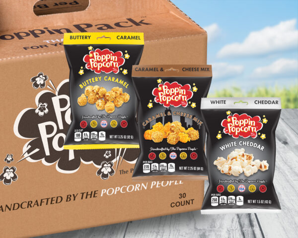 120-Count -  Variety Snack Pack (3-Flavors-40 bags per flavor)  GREAT FOR SALES REP HANDOUTS AND GOLF TOURNAMENT HANDOUTS!