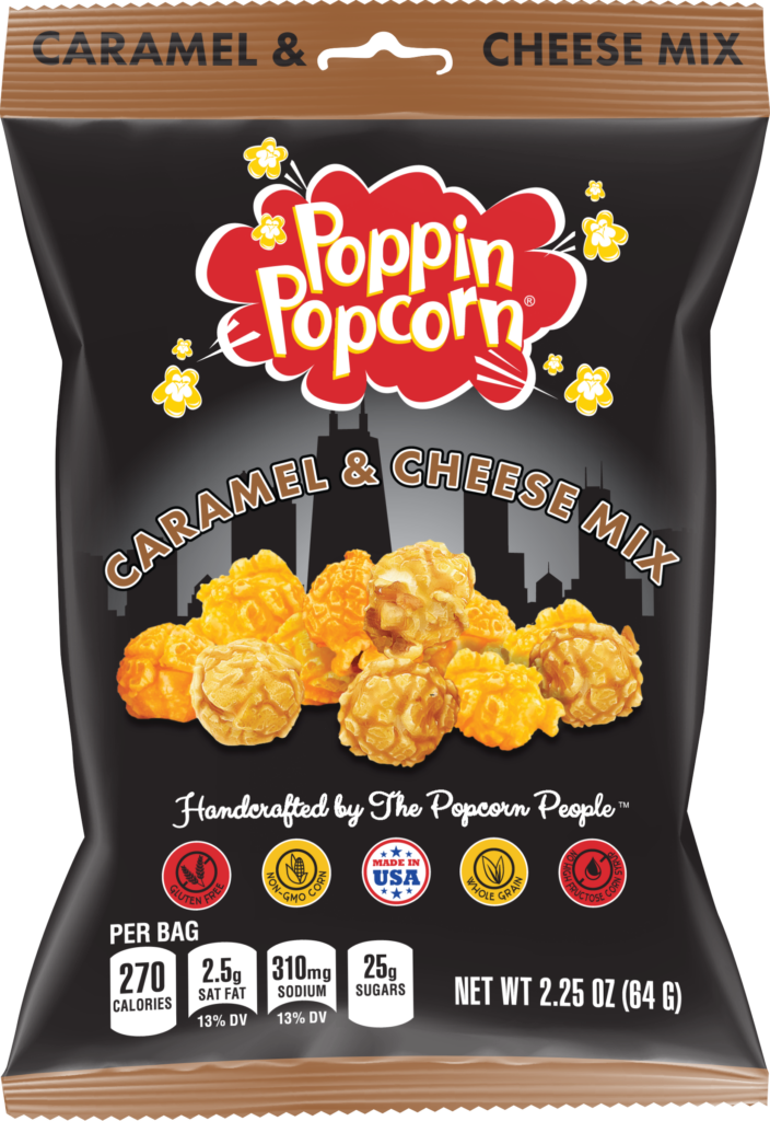CARAMEL & CHEESE MIX - (30-2.25oz. bags)  GREAT FOR SALES REP HANDOUTS AND GOLF TOURNAMENT HANDOUTS