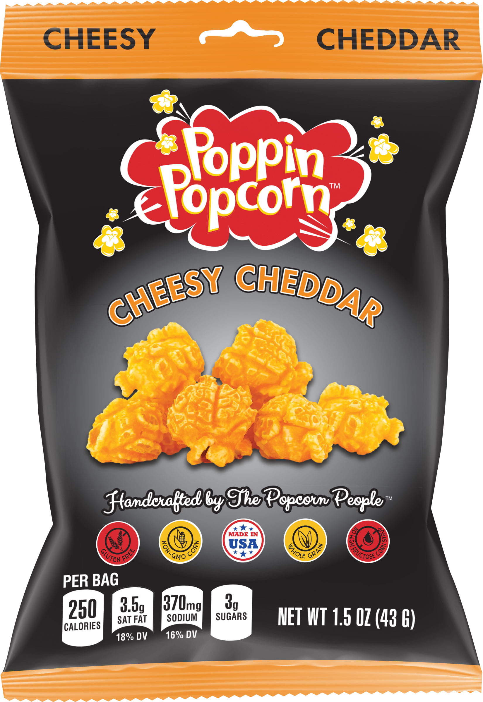 CHEESY CHEDDAR - SNACK SIZE BAGS - (30-1.5 oz. bags) GREAT FOR SALES REP HANDOUTS AND GOLF TOURNAMENT HANDOUTS